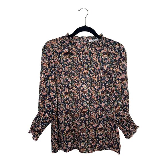 Anthropologie Maison d' Amelie Sheer Floral Blouse - Picture 1 of 16